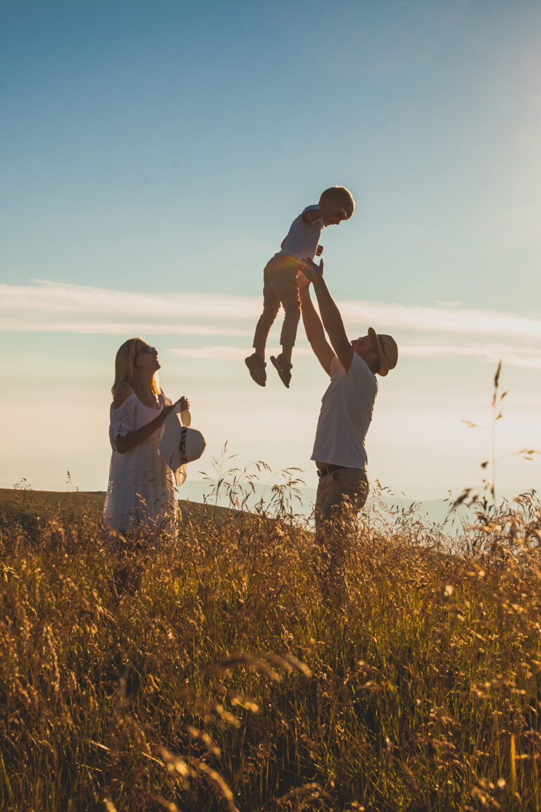 Family enjoying holiday
